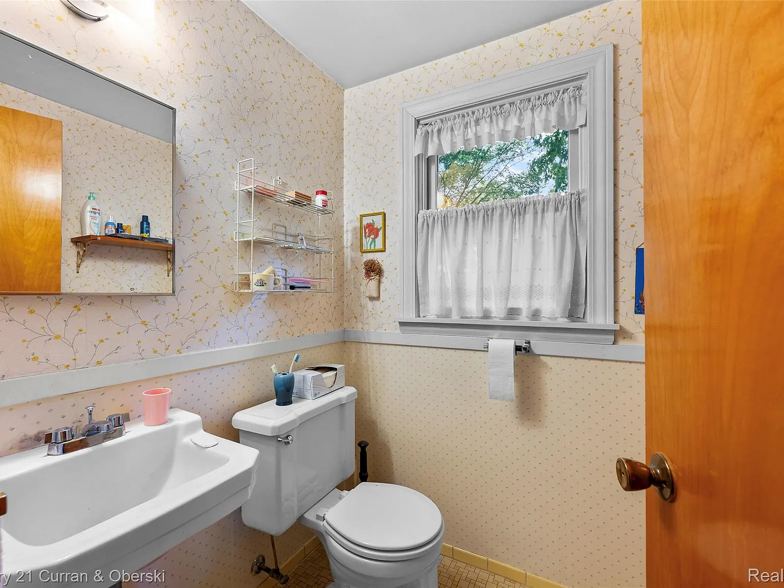 Upper bathroom with vintage fixtures